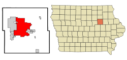 Location within Black Hawk County and Iowa