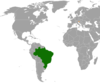 Location map for Brazil and Slovenia.