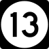 Route 13 marker