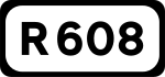 R608 road shield}}