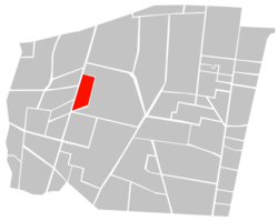 Location of Insurgentes San Borja (in red) within Benito Juárez borough