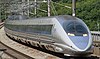 JR West 500 series shinkansen set W7 on the Nozomi 172 service for Tokyo on the Sanyo Shinkansen between Okayama and Aioi in 2008