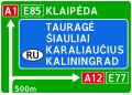 Zeichen 601: Autobahnwegweiser