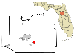 Location in Marion County and the state of Florida