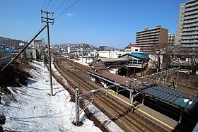 Ansicht des Bahnhofs (April 2018)