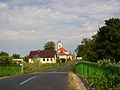 Blick auf Pinnye von der Ikva-Brücke