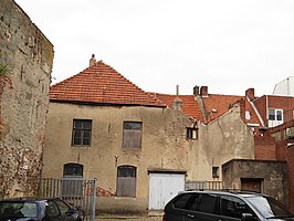 De Puddingfabriek nog voorzien van de oude gevelbepleistering