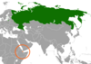 Location map for Djibouti and Russia.