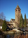 Außenansicht der Kirche St. Jodokus in Saalhausen