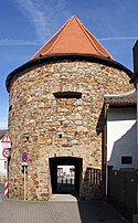 Wehrturm der Burg Frankenstein