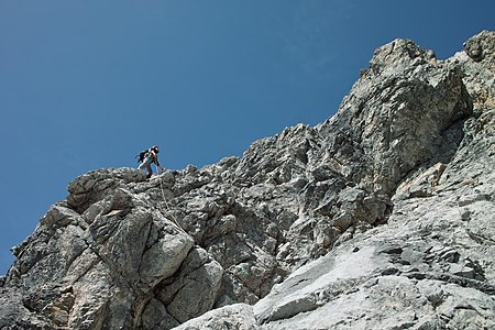 Kletterer am Tinzenhorn.