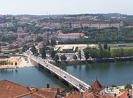 A view of the parish of Santa Clara in Coimbra on the south bank (left bank) of the Mondego river