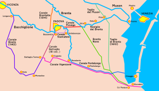 Kanalsystem des Bacchiglione