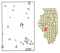 Location of Lake Ka-Ho in Macoupin County, Illinois.