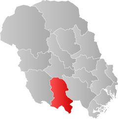 Lage der Kommune in der Provinz Telemark