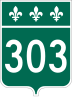 Route 303 marker