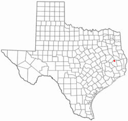 Location of Corrigan, Texas