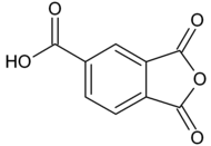 Structuurformule van trimellietzuuranhydride