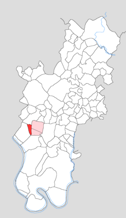 Map showing Tundla Kham in Tundla block