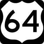 Straßenschild des U.S. Highways 64