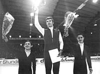 Wladimir Kowaljow (rechts) wird 1969 in Karl-Marx-Stadt hinter Günter Zöller Zweiter beim Pokal der blauen Schwerter