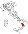 Lage der Provinz in Italien