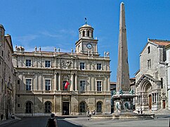 The Hôtel de ville and Place Republique in Arles (1675)