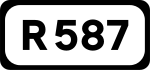 R587 road shield}}