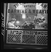 Jewish weaving shop on Broom Street, New York City, 1942.