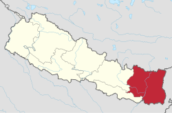 1 Nolu ilin Nepal'deki konumu