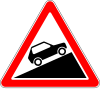 Steep hill upwards