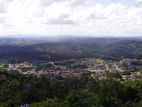 Apiaí gezien vanaf de heuvel Morro do Ouro