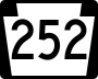 Pennsylvania Route 252 marker