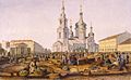Erlöser-Kirche auf der Sennaja Ploschtschad, St. Petersburg (Ferdinand Perrot, 1841)