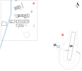 Whole archaeological area of Nemea, colored version.