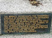 Plaque on Reigate and Redhill War Memorial