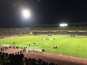 Das vollbesetzte Darul Aman Stadium im September 2015