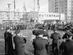 De openingsceremonie op 18 november 1958