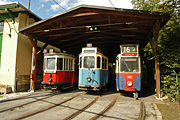 Motorwagens 2406 (Wenen), 2970 (München) en 902 (Amsterdam); september 2007.