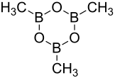 Strukturformel von Trimethylboroxin