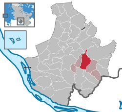 Elhelyezkedése Schleswig-Holstein térképén