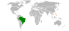 Location map for Brazil and the Philippines.