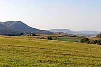 Widok grodziska od strony wschodniej