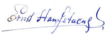 Unterschrift von Ernst Hanfstaengl