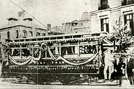 The first tram in Shanghai (1908)