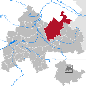 Poziția localității Kölleda