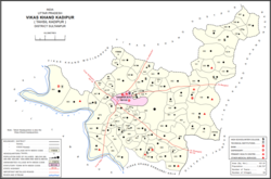 Map showing Kadipur CD block