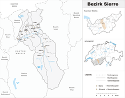 Vị trí của Huyện Sierre