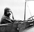 Louis Blériot a repülőgépben