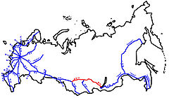 R255 im Fernstraßennetz Russlands